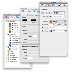 Inspecteurs MindManager Mac MindManager 9 Mac fonction