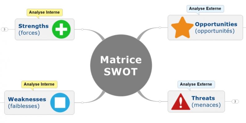 Méthode SWOT en Mind Mapping MindManager MMD France